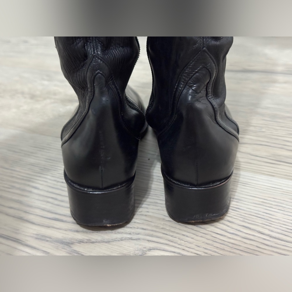 Lorenzo Masiero Black Leather Over The Knee Riding Equestrian Boots Size 38.5 /8 - Picture 9 of 14